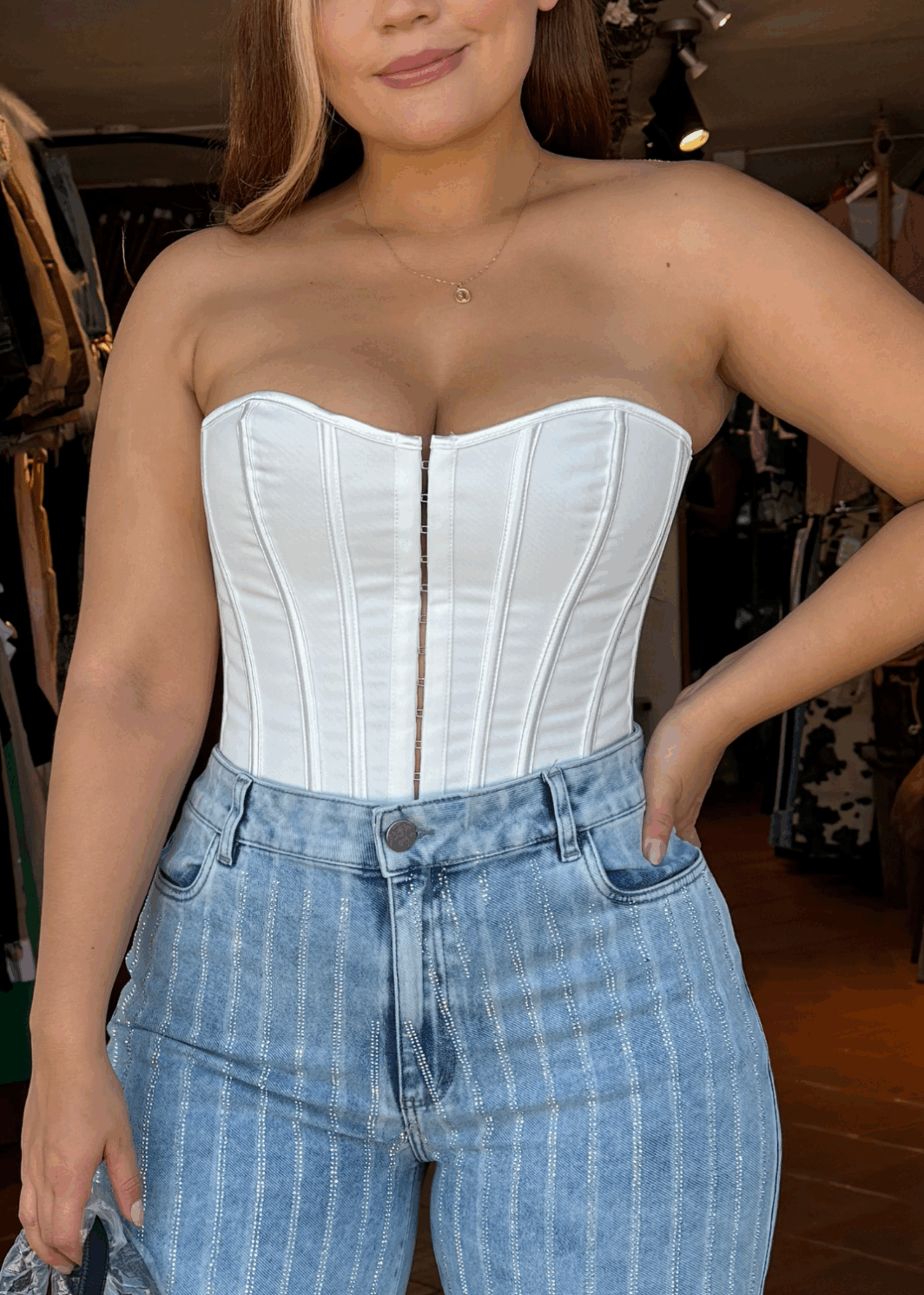 CORSET EN CORAZON BLANCO