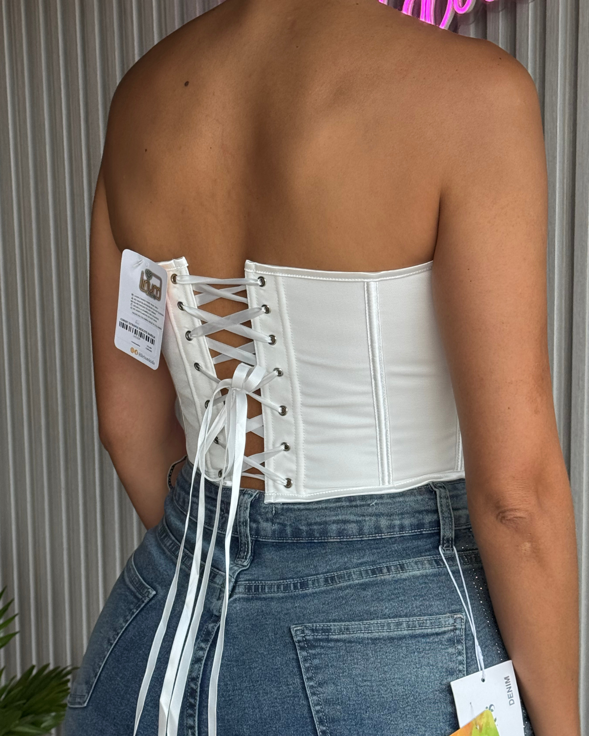 CORSET EN CORAZON - BLANCO - Imagen 2