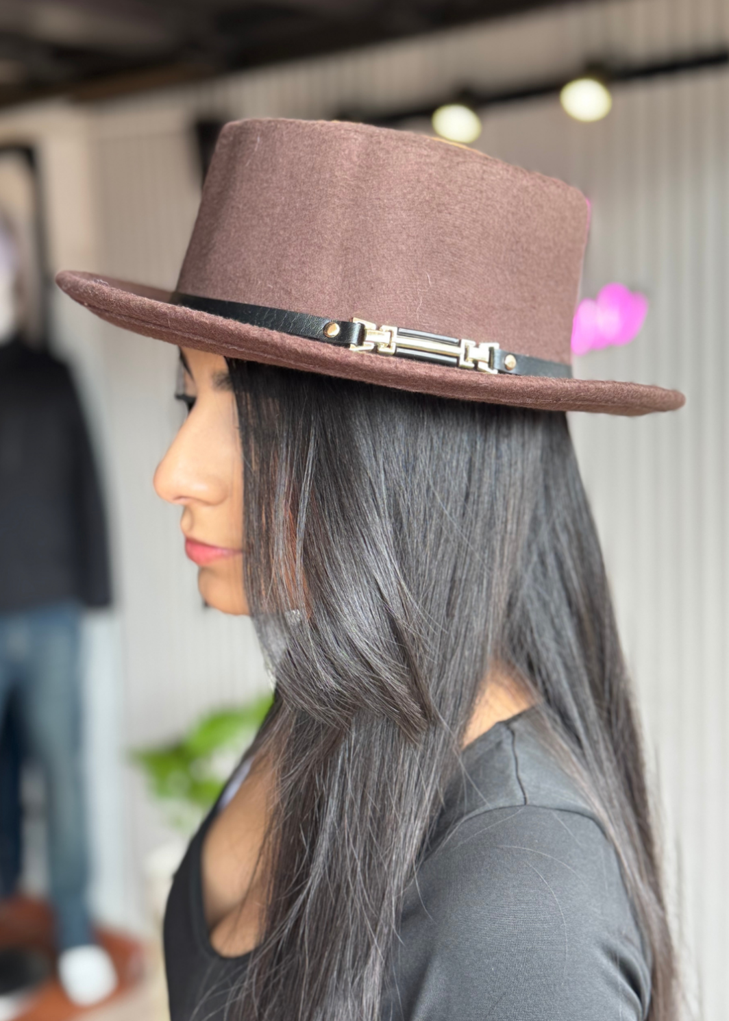 SOMBRERO COLOR CAFE